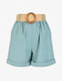 Short à revers uni - Vert d&