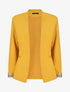 Blazer manches à revers imprimé - Moutarde - 1