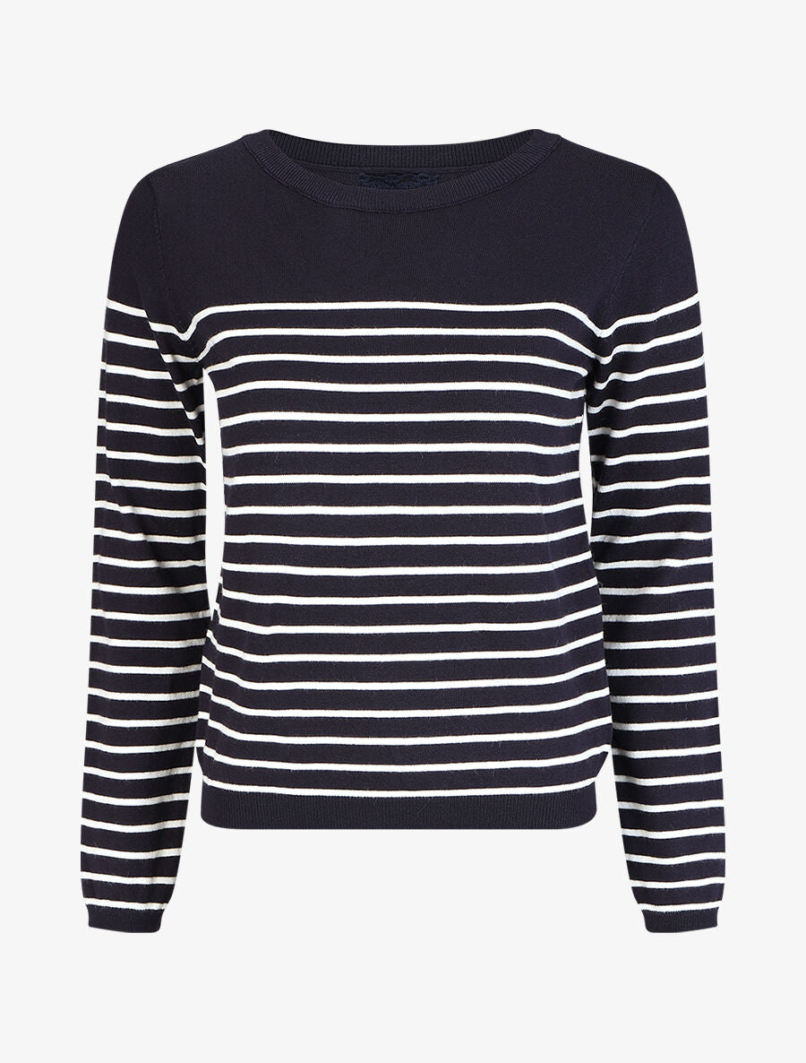 Pull marinière manches longues - Marine - 1