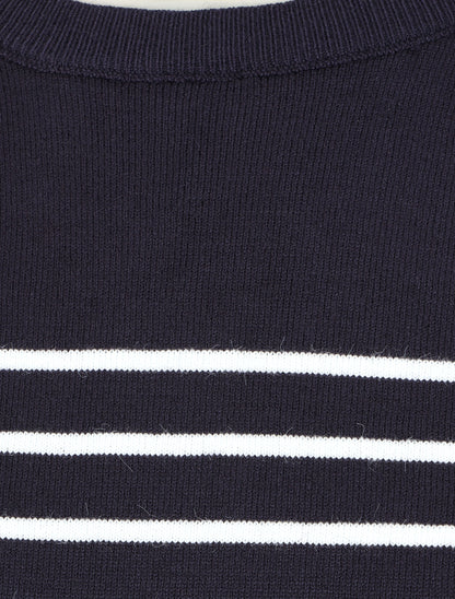 Pull marinière manches longues - Marine - 3