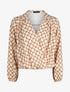 Top cache-coeur imprimé cercles - Beige - 1