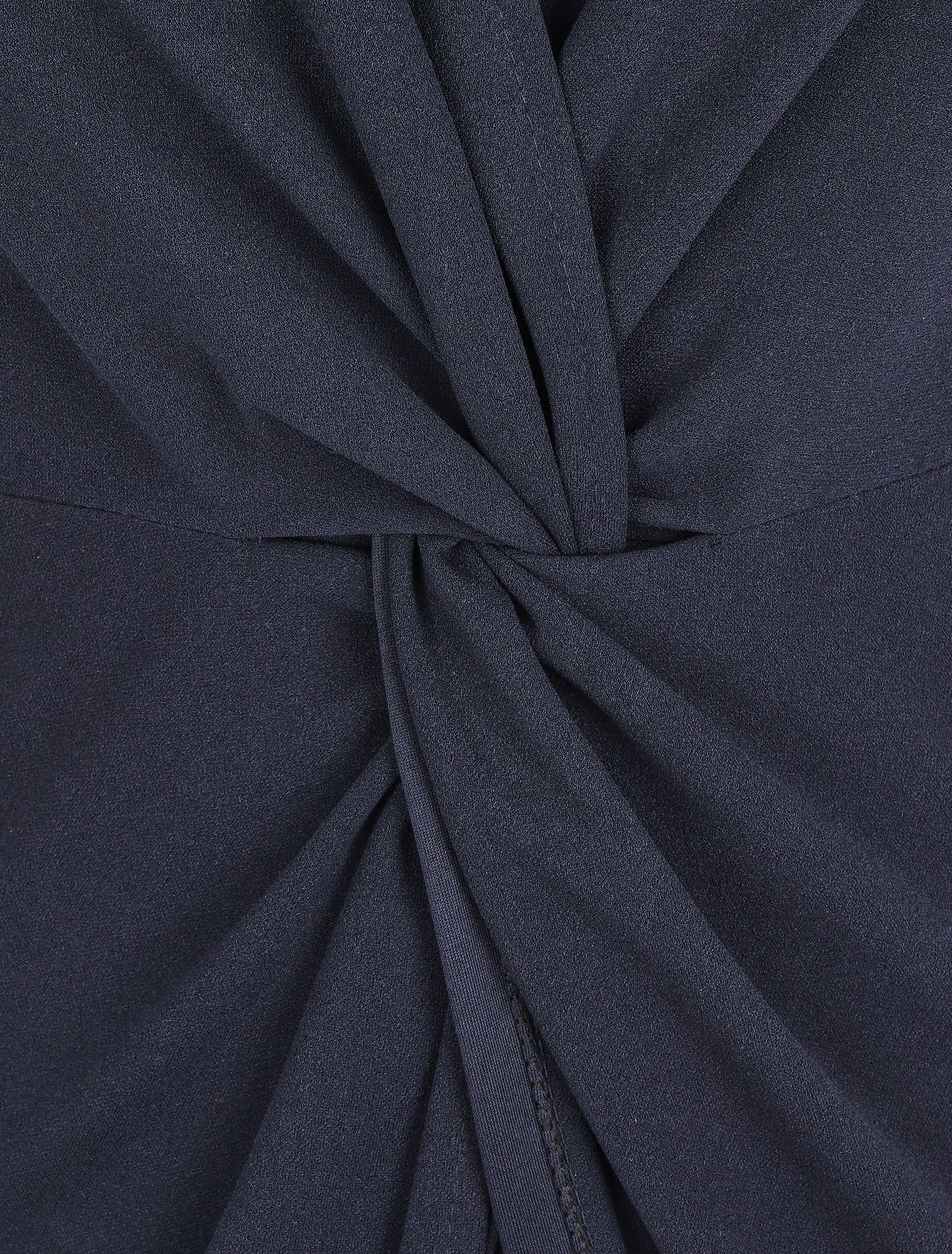 Robe ajustée sans manches à noeud - Marine - 3