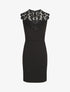Robe ajustée sans manches col crochet - Noir - 1