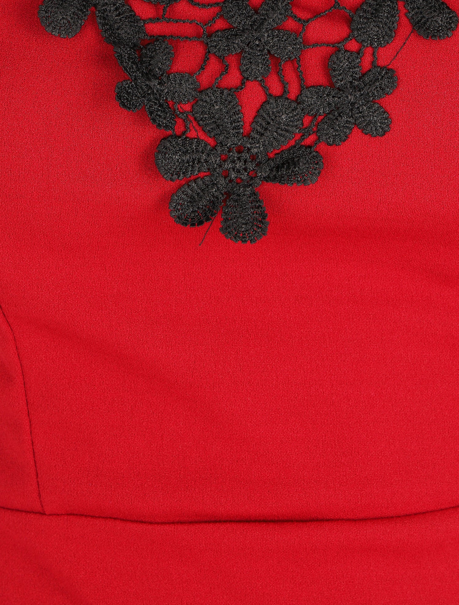 Robe ajustée sans manches col crochet - Bordeaux - 4