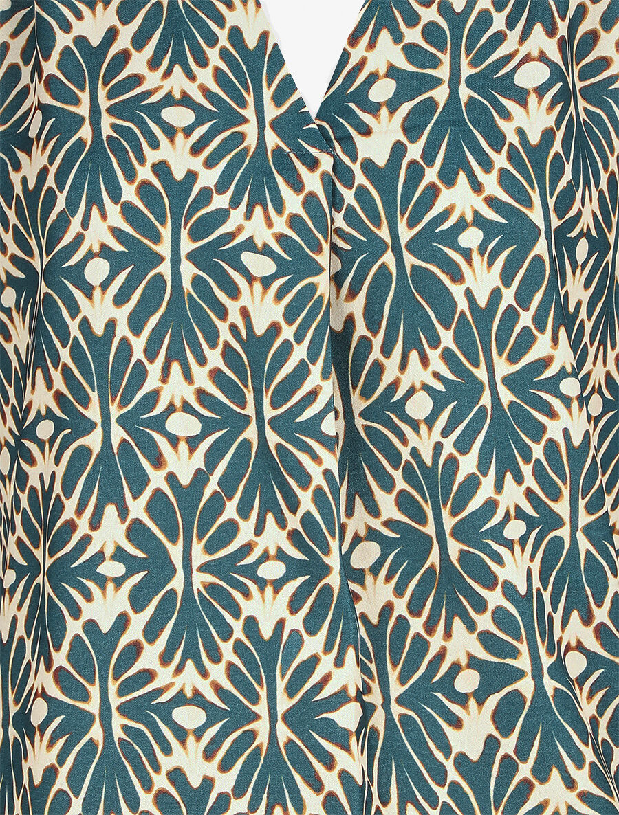 Top sans manches imprimé mosaïque - Bleu canard - 3