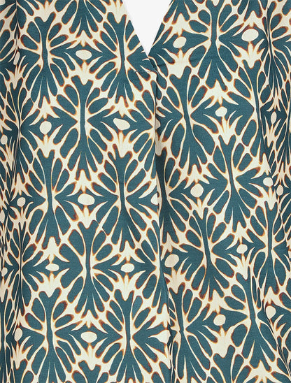 Top sans manches imprimé mosaïque - Bleu canard - 3