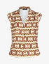 Top sans manches imprimé graphique - Beige - 1
