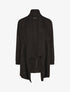 Gilet mi-long col châle - Noir - 1
