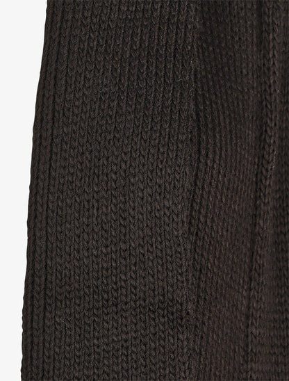 Gilet mi-long col châle - Noir - 3