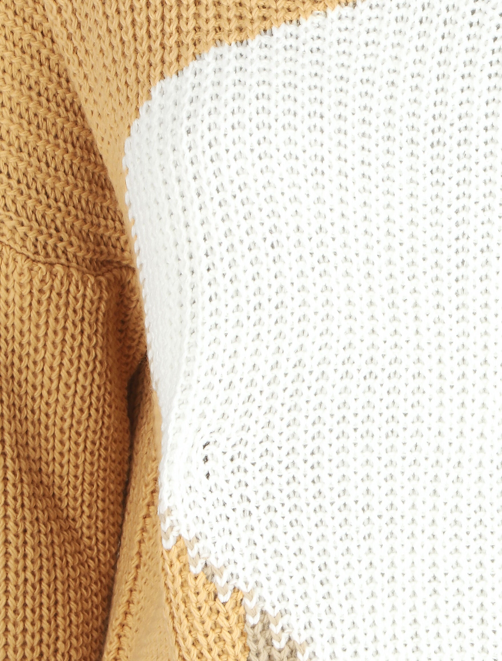 Pull droit bicolore - Beige/blanc - 3