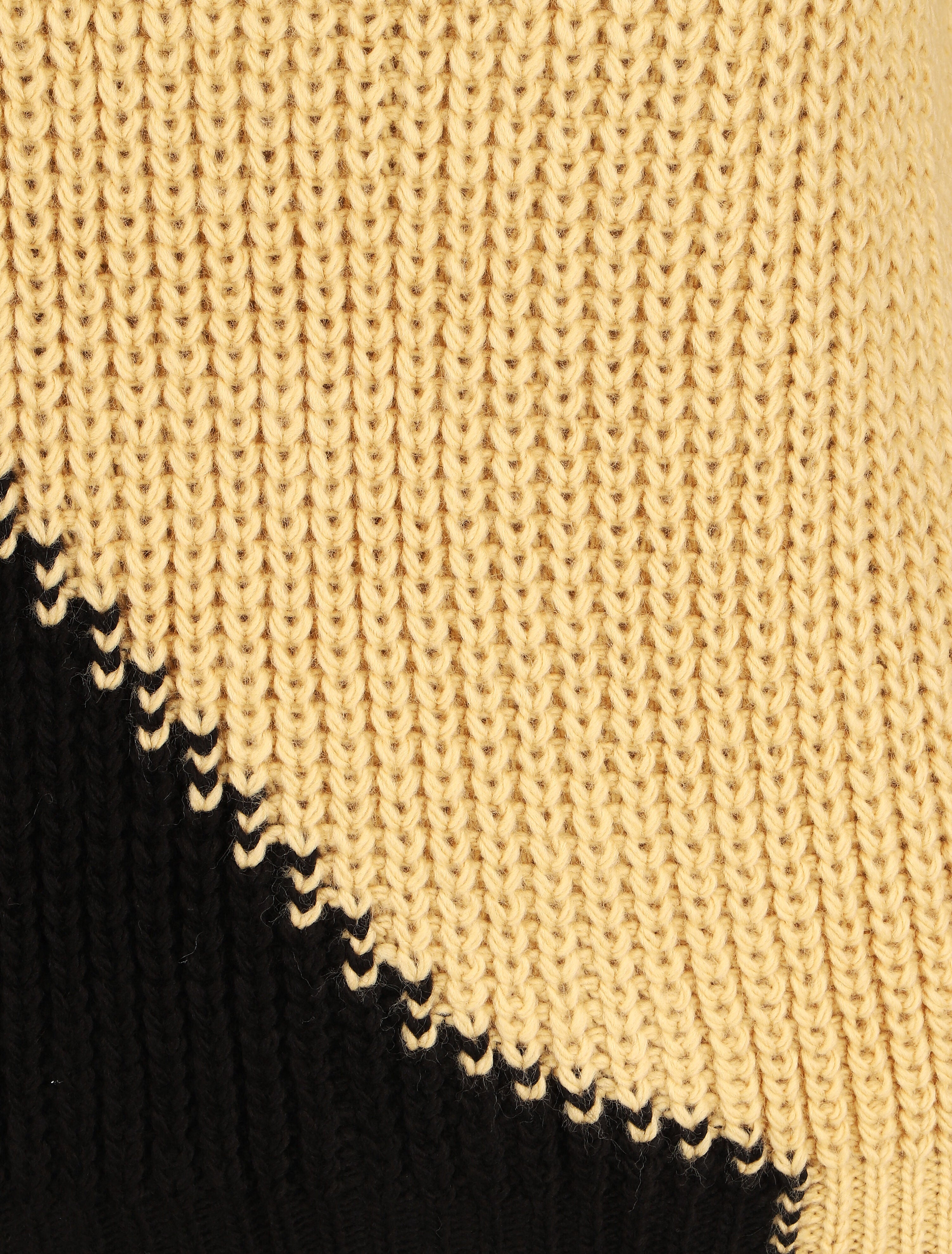 Pull droit bicolore - Noir/camel - 3