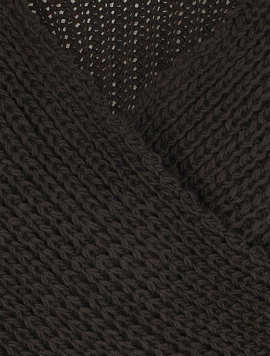 Pull croisé manches longues - Noir - 3