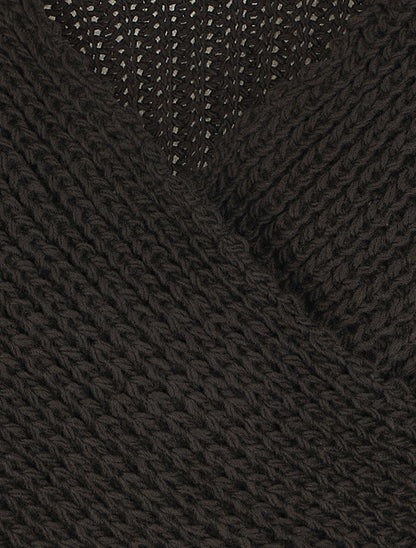 Pull croisé manches longues - Noir - 3