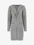 Gilet long à capuche - Gris - 1