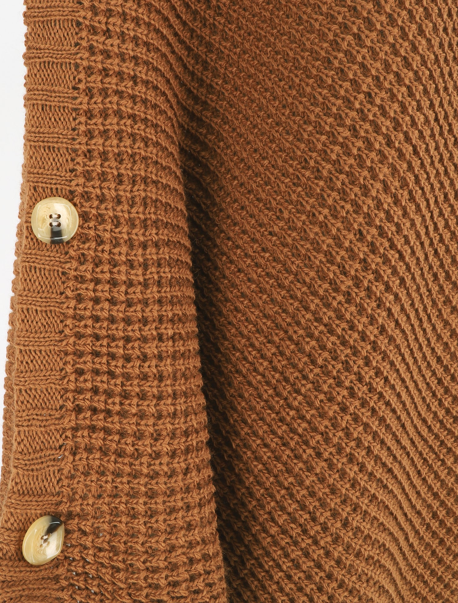 Poncho uni col roulé - Camel - 3