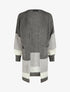Gilet long rayé manches longues - Gris - 1