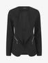 Blazer uni à poches zippées - Noir - 4