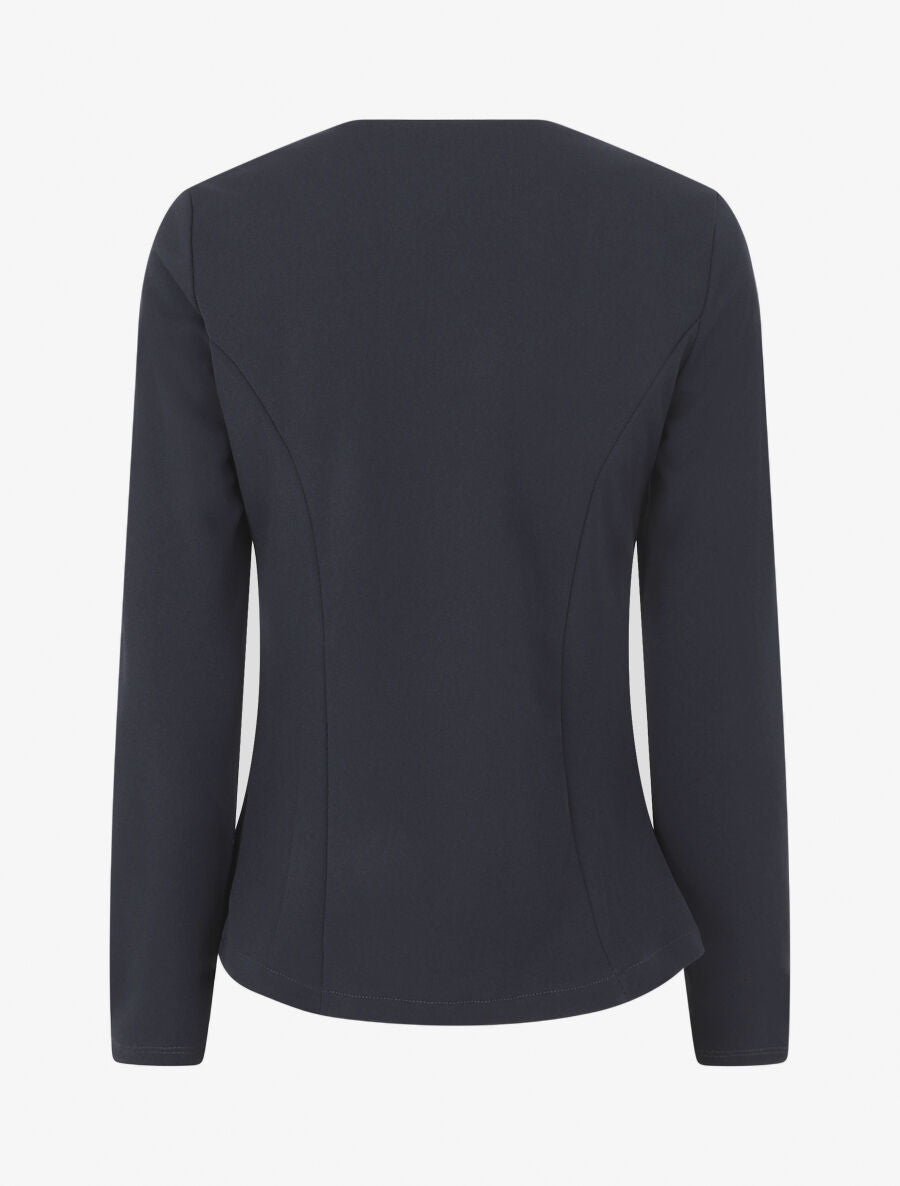 Blazer uni à poches zippées - Marine - 2