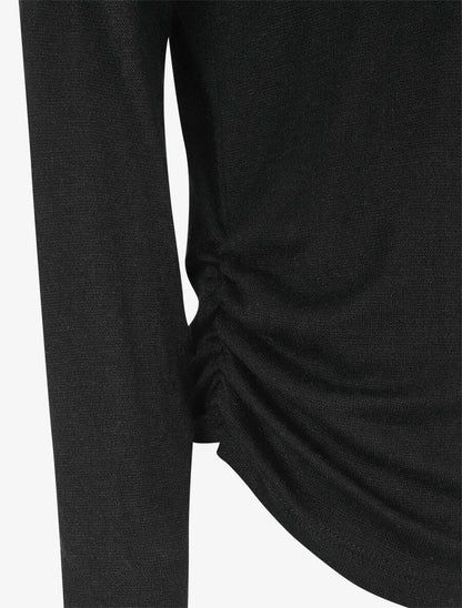 Pull fin à manches chauves-souris - Noir - 3