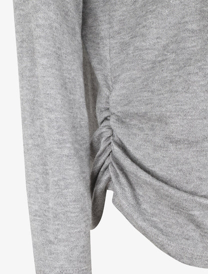Pull fin à manches chauves-souris - Gris - 3
