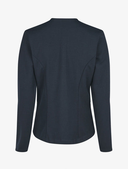 Veste droite uni poches zippées - Marine - 2
