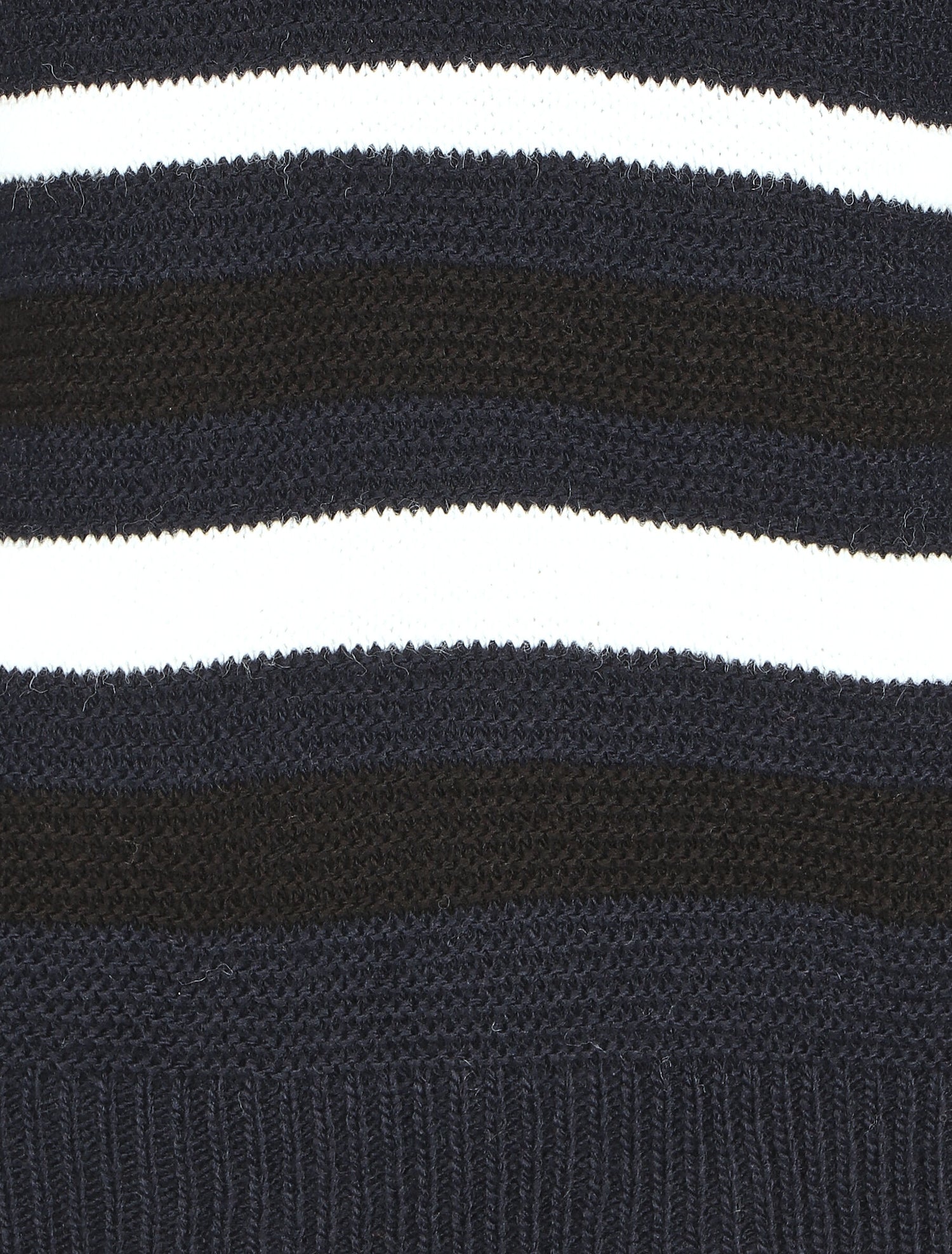Pull droit rayé - Marine - 3