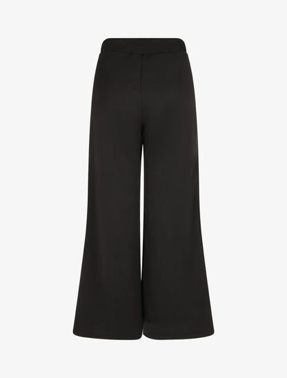 Pantalon à pont ample taille haute - Noir - 2