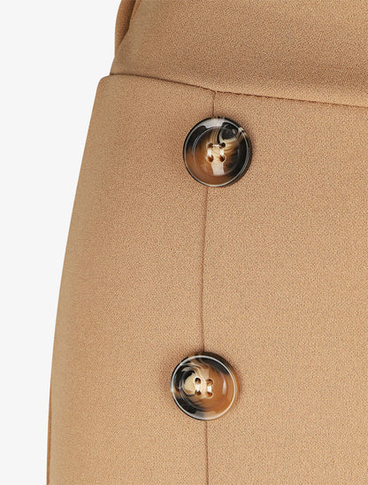 Pantalon à pont ample taille haute - Camel - 3