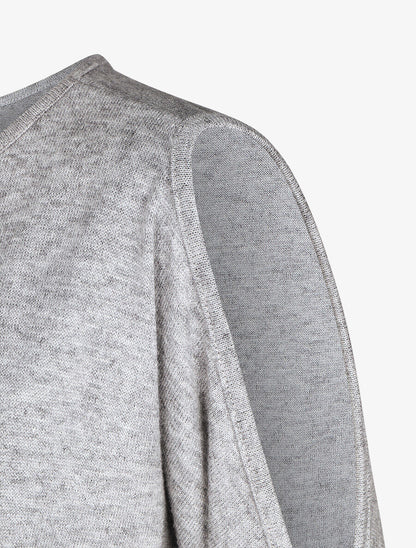 Pull ample à épaules dénudées - Gris - 3