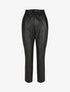 Pantalon paperbag taille haute en simili - Noir - 1