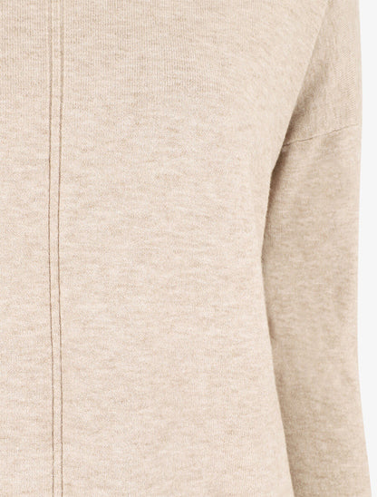 Pull fin uni classique - Beige - 3