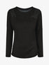 Pull droit empiècements crochet - Noir - 1