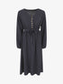 Robe longue unie - Marine - 1