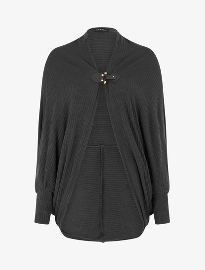Gilet style cape - Noir - 4