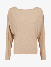 Pull loose dos nu bijou à perles - Beige - 1