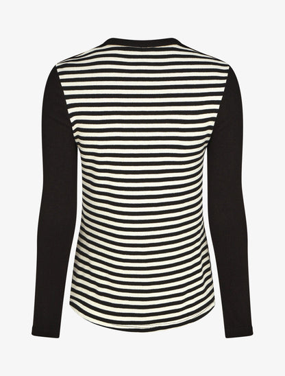 Pull rayé boléro en trompe l&