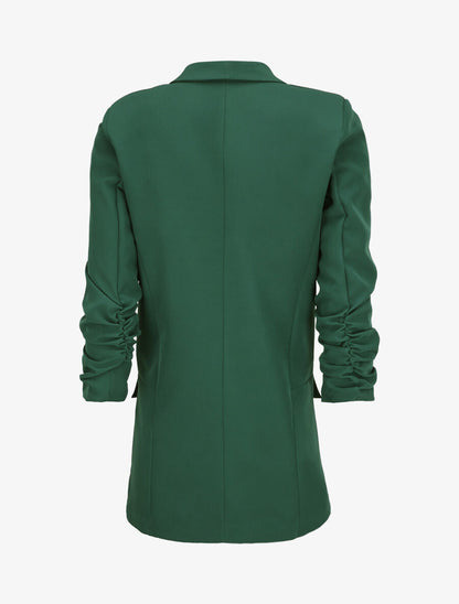 Blazer à manches 3/4 froncées - Vert - 2