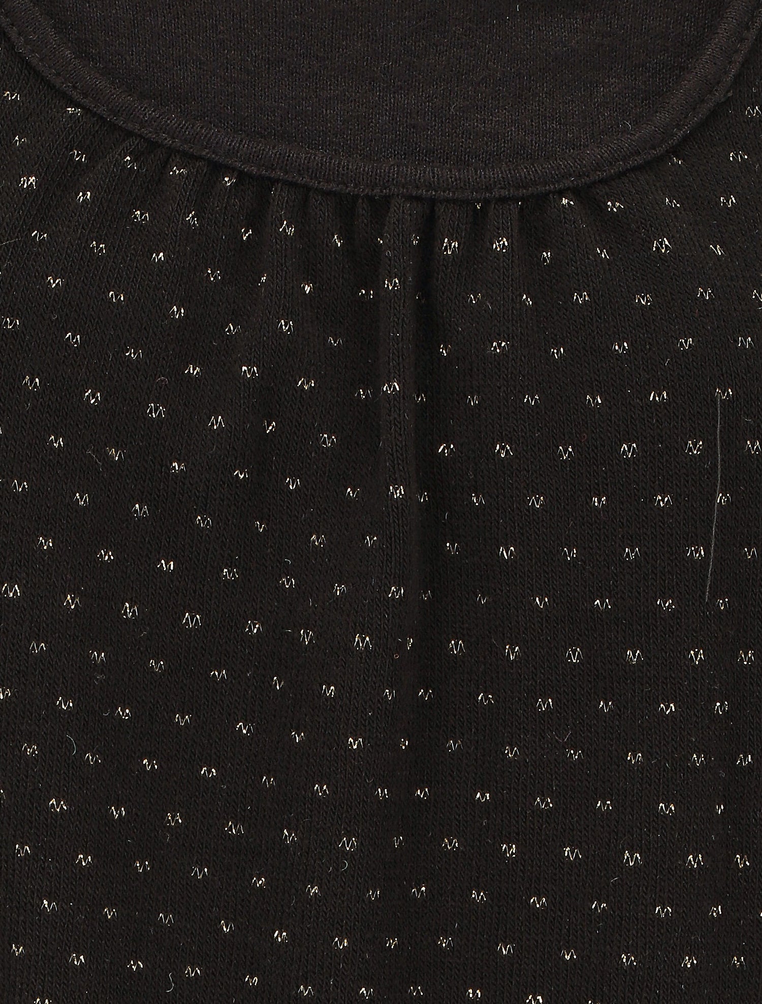 Pull uni à détail irisé - Noir - 3