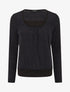 Pull uni à détail irisé - Marine - 6