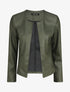 Veste classique en simili - Kaki - 1