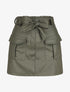 Short droit style jupe en simili - Kaki - 4