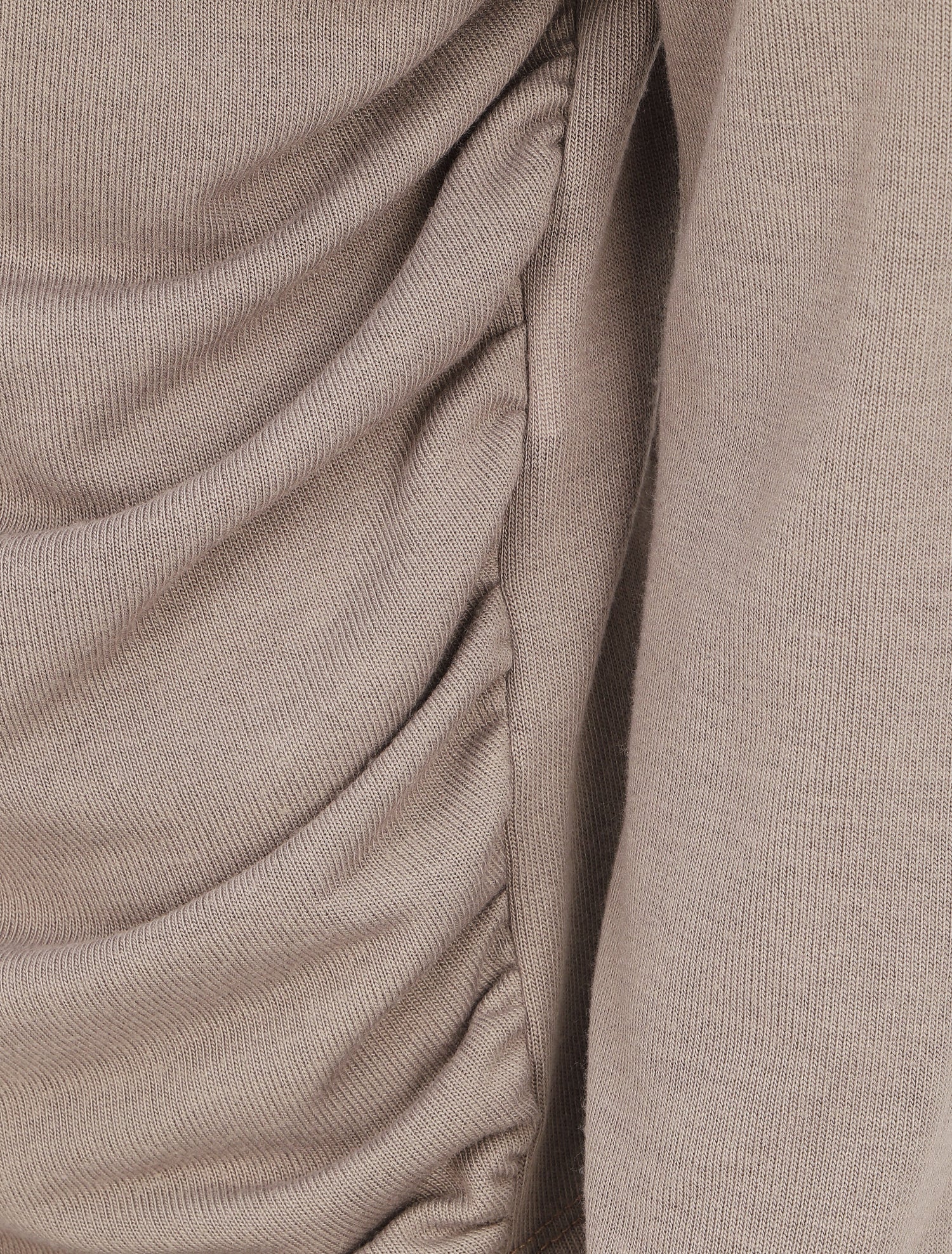 Pull droit uni effet drapé - Gris taupe - 3