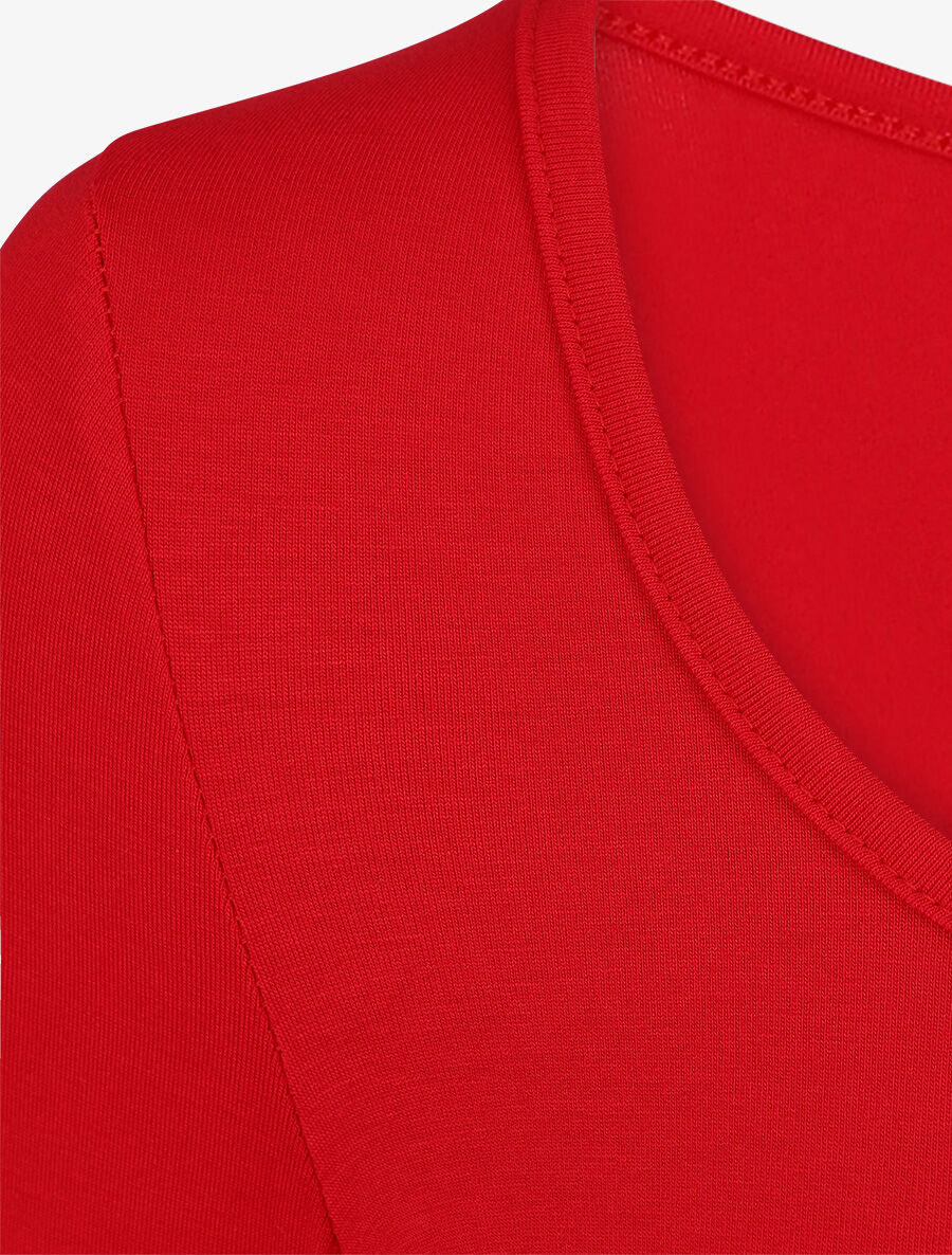 Top basique ajusté manches longues - Rouge - 3