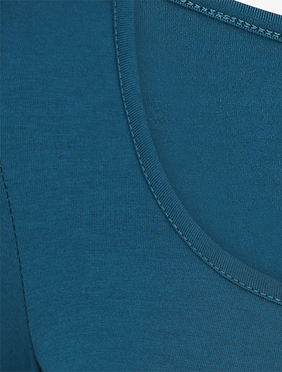 Top basique ajusté manches longues - Bleu canard - 3