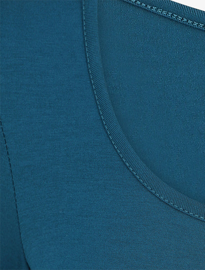 Top basique ajusté manches longues - Bleu canard - 3