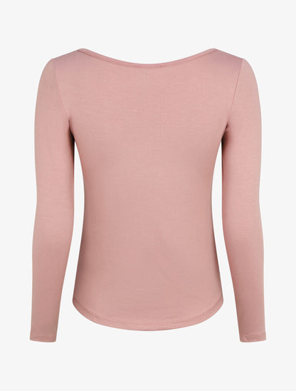 Top basique ajusté manches longues - Rose poudré - 2