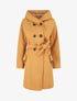 Manteau long croisé à capuche - Camel - 4