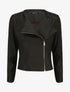 Veste en simili à fermeture zippée - Noir - 1