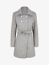 Manteau uni à boutons décoratifs - Gris - 1