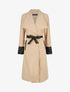 Manteau uni à manches en simili - Beige - 1